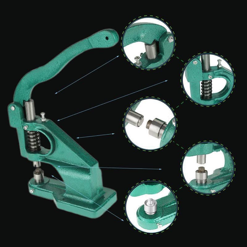 Máy + bộ cối và 100 khoen mắt cáo size 4mm, 5mm