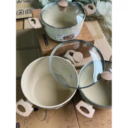 Nồi chống dính vân đá đủ size 20cm, 22cm, 24cm tay cầm chống nóng dùng cho mọi loại bếp 6