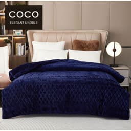 Chăn Lông Thỏ Coco - Chăn Đắp Đại Hàn Nhập Khẩu Chính Hãng Kích Thước 2mx2m3 nhà miu bedding 4