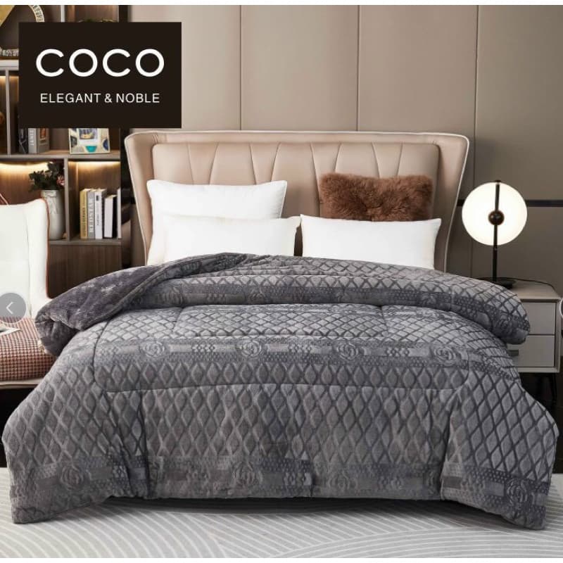 Chăn Lông Thỏ Coco - Chăn Đắp Đại Hàn Nhập Khẩu Chính Hãng Kích Thước 2mx2m3 nhà miu bedding