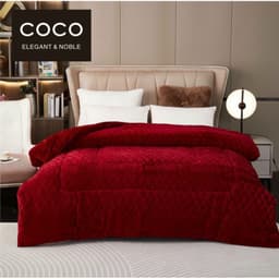 Chăn Lông Thỏ Coco - Chăn Đắp Đại Hàn Nhập Khẩu Chính Hãng Kích Thước 2mx2m3 nhà miu bedding 5