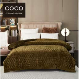 Chăn Lông Thỏ Coco - Chăn Đắp Đại Hàn Nhập Khẩu Chính Hãng Kích Thước 2mx2m3 nhà miu bedding 6