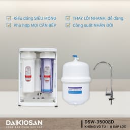 Máy Lọc Nước Đặt Gầm, Tủ bếp Daikiosan DSW-35008D - 08 cấp lọc BH 02 năm 2
