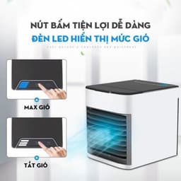 Quạt Điều Hòa Mini Z6E Hơi Nước Tạo Ẩm Làm Mát Không Khí Để Bàn Nhỏ Gọn 4