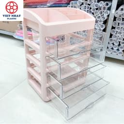 Tủ Đựng Mỹ Phẩm Để Bàn Việt Nhật 3636, Kệ Mỹ Phẩm 4 Tầng - DOMUS 5