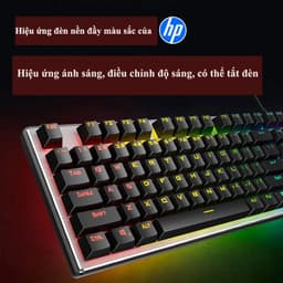 Bộ bàn phím và chuột Gaming giả cơ HP KM300F gaming  kim loại led màu 2