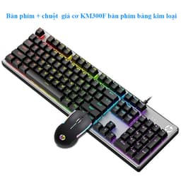 Bộ bàn phím và chuột Gaming giả cơ HP KM300F gaming  kim loại led màu 5