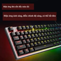 Bộ bàn phím và chuột Gaming giả cơ HP KM300F gaming  kim loại led màu 6