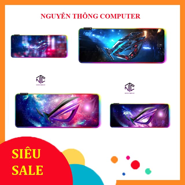 Lót chuột gaming cỡ lớn 900x300x4mm led màu RGB dày dặn