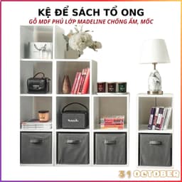 🚛 MIỄN PHÍ SHIP🆓 Kệ đa năng kệ gỗ tổ ong nhiều tầng lắp ghép tiện dụng 9