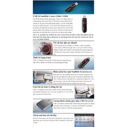Usb Sandisk Cruzer Glide CZ600 3.0 64gb bảo hành 60 tháng 6