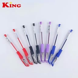 Hộp 12 cây bút gel mini King K009 xanh, tím, đỏ, đen giá sỉ 2