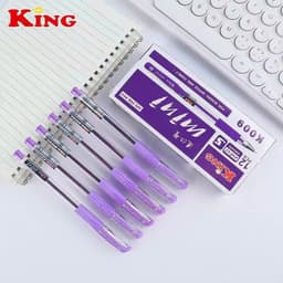 Hộp 12 cây bút gel mini King K009 xanh, tím, đỏ, đen giá sỉ 3