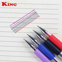 Hộp 12 cây bút gel mini King K009 xanh, tím, đỏ, đen giá sỉ 4