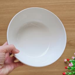 Tô phở , bát canh bằng sứ màu trắng có ngấn 18cm Bát sứ đựng cơm canh 6
