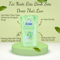 Nước rửa bình sữa Dnee organic Thái trà xanh túi 550ml/ chai 600ml 8