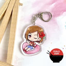 (mua 1 tặng 1) ( NGHỈ MÁT ) Móc khóa JUJUTSU KAISEN Chú Thuật Hồi Chiến anime chibi mica trong acrylic xinh xắn 5