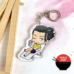 (mua 1 tặng 1) ( NGHỈ MÁT ) Móc khóa JUJUTSU KAISEN Chú Thuật Hồi Chiến anime chibi mica trong acrylic xinh xắn 2
