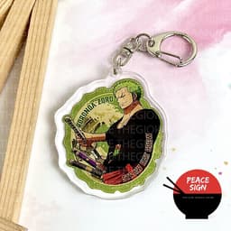 (Mua 1 tặng 1) Móc khóa mica ONE PIECE ĐẢO HẢI TẶC ver OVAL hình in 2 mặt 2