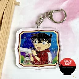 (mua 1 tặng 1) Móc khóa CONAN THÁM TỬ LỪNG DANH ver SAO BĂNG in hình anime chibi mica trong acrylic dễ thương 5