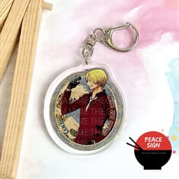 (Mua 1 tặng 1) Móc khóa mica ONE PIECE ĐẢO HẢI TẶC ver OVAL hình in 2 mặt 6
