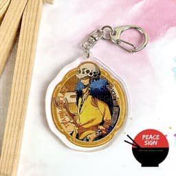 (Mua 1 tặng 1) Móc khóa mica ONE PIECE ĐẢO HẢI TẶC ver OVAL hình in 2 mặt 7