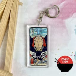 (mua 1 tặng 1) Móc khóa mica ONE PIECE ĐẢO HẢI TẶC ver WANO CHỮ NHẬT hình in 2 mặt 5