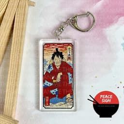 (mua 1 tặng 1) Móc khóa mica ONE PIECE ĐẢO HẢI TẶC ver WANO CHỮ NHẬT hình in 2 mặt 7