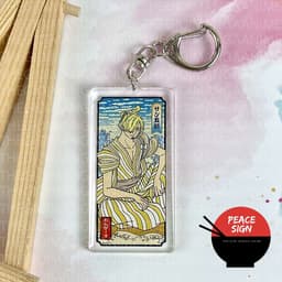 (mua 1 tặng 1) Móc khóa mica ONE PIECE ĐẢO HẢI TẶC ver WANO CHỮ NHẬT hình in 2 mặt 9