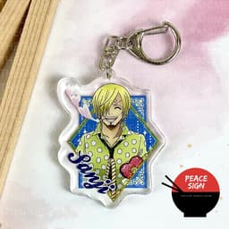 (mua 1 tặng 1) Móc khóa ONE PIECE ĐẢO HẢI TẶC ver THOI LƯƠNG THỰC in hình anime chibi mica zoro sanji luffy nami law 3