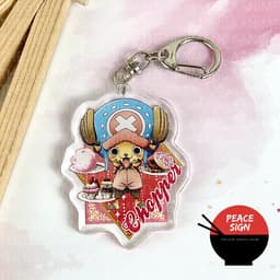 (mua 1 tặng 1) Móc khóa ONE PIECE ĐẢO HẢI TẶC ver THOI LƯƠNG THỰC in hình anime chibi mica zoro sanji luffy nami law 4