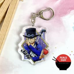 (mua 1 tặng 1) Móc khóa ONE PIECE ĐẢO HẢI TẶC ver THOI LƯƠNG THỰC in hình anime chibi mica zoro sanji luffy nami law 8
