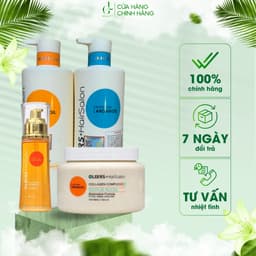 Combo Dầu Gội Xả Olexrs Kèm Kem Ủ Tóc Và Tinh Dầu Dưỡng Giúp Phục Hồi Tóc Olexrs Argan Oil Collagen Hair Salon 2