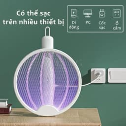 Vợt Bắt Muỗi Thông Minh Gấp Gọn 2 In 1 - Đèn Bắt Muỗi Tự Động Ban Đêm 5