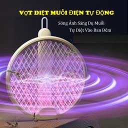 Vợt Bắt Muỗi Thông Minh Gấp Gọn 2 In 1 - Đèn Bắt Muỗi Tự Động Ban Đêm 9