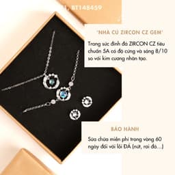Vòng Tay NHÀ CÚ Mặt Viền Lá Đính Đá Màu Bạc Nữ Tính 3371 2