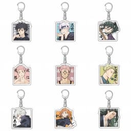 (mua 1 tặng 1) (VUÔNG CHỮ) Móc khóa JUJUTSU KAISEN Chú Thuật Hồi Chiến in hình anime chibi mica trong acrylic xinh xắn 1