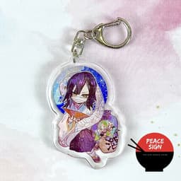 (mua 1 tặng 1) Móc khóa KIMETSU NO YAIBA ver 12 CUNG HOÀNG ĐẠO keyring mica acrylic in hình anime chibi dễ thương 3