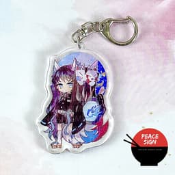 (mua 1 tặng 1) Móc khóa KIMETSU NO YAIBA ver 12 CUNG HOÀNG ĐẠO keyring mica acrylic in hình anime chibi dễ thương 2