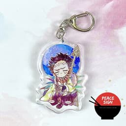 (mua 1 tặng 1) Móc khóa KIMETSU NO YAIBA ver 12 CUNG HOÀNG ĐẠO keyring mica acrylic in hình anime chibi dễ thương 4