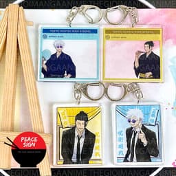 (Mua 1 tặng 1) Móc khóa mica JUJUTSU KAISEN ver Suguru GETO X Satoru GOJO hình in 2 mặt 9