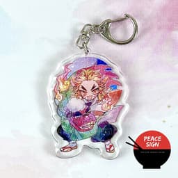(mua 1 tặng 1) Móc khóa KIMETSU NO YAIBA ver 12 CUNG HOÀNG ĐẠO keyring mica acrylic in hình anime chibi dễ thương 5