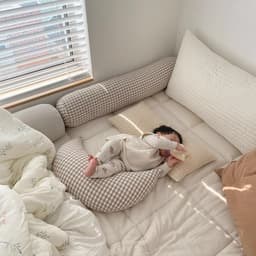 Gối ÔM đa năng trẻ em chất liệu vải đũi mềm mại hình Mặt trăng phong cách Hàn Quốc 6