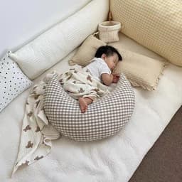 Gối ÔM đa năng trẻ em chất liệu vải đũi mềm mại hình Mặt trăng phong cách Hàn Quốc 4