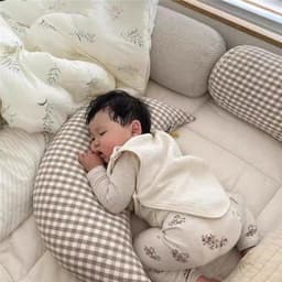 Gối ÔM đa năng trẻ em chất liệu vải đũi mềm mại hình Mặt trăng phong cách Hàn Quốc 2