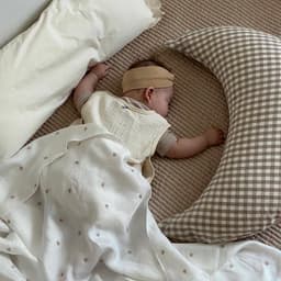 Gối ÔM đa năng trẻ em chất liệu vải đũi mềm mại hình Mặt trăng phong cách Hàn Quốc 5