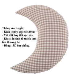 Gối ÔM đa năng trẻ em chất liệu vải đũi mềm mại hình Mặt trăng phong cách Hàn Quốc 3
