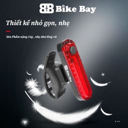 Đèn hậu xe đạp thể thao, Đèn cảnh báo xe đạp dùng 4-12H liên tục sạc USB Chống Nước - DH04 6