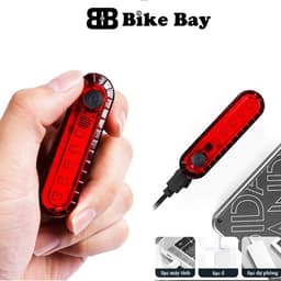Đèn hậu xe đạp thể thao, Đèn cảnh báo xe đạp dùng 4-12H liên tục sạc USB Chống Nước - DH04 4