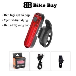 Đèn hậu xe đạp thể thao, Đèn cảnh báo xe đạp dùng 4-12H liên tục sạc USB Chống Nước - DH04 7